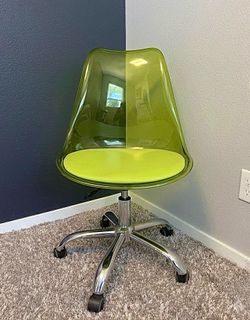 Urban Outfitters Acrylic and Metal Rolling Chair in EXCELLENT Condition