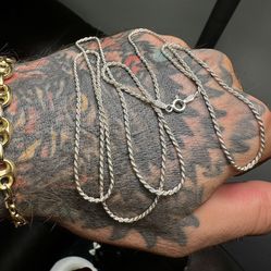 Wow 🤩!! 30" Long 925 Sterling Silver Rope Chain !
