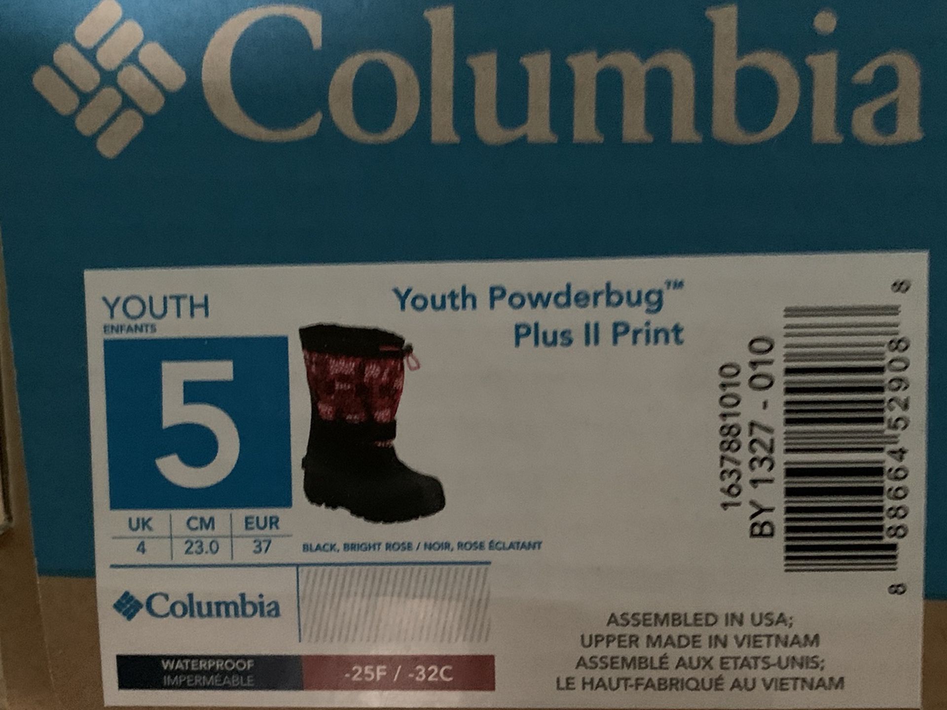 Columbia Youth (size5) Powderbug Plus II
