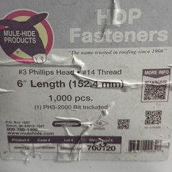 6” Phillips Screws