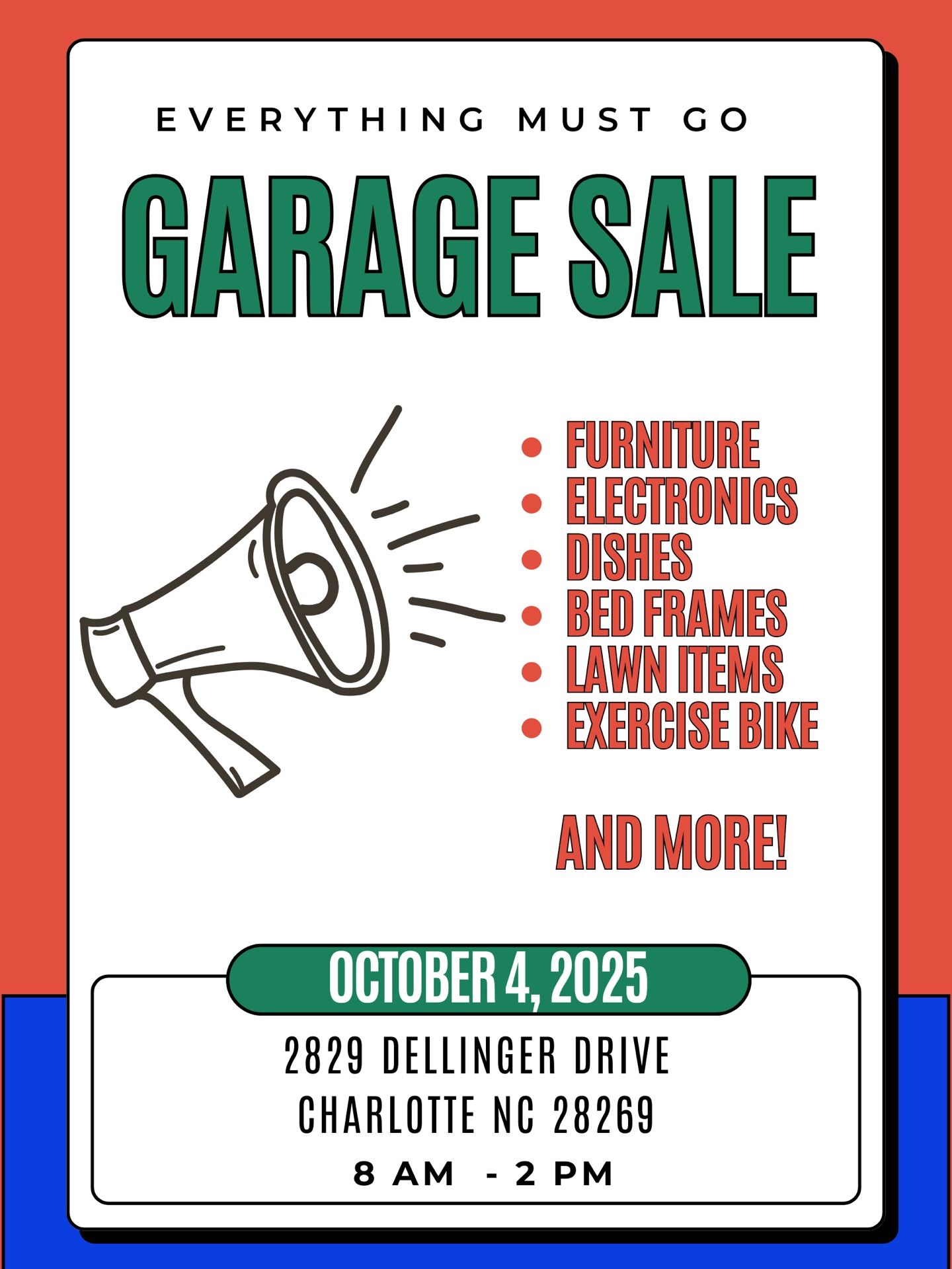 Garage Sale this Saturday!