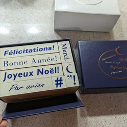 French Word Rubber Stamp Set