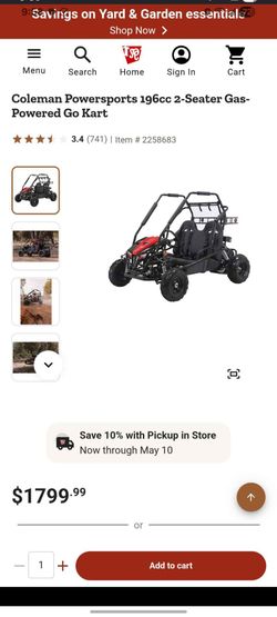 Coleman Powersports 196cc 2-Seater Gas Go Kart
