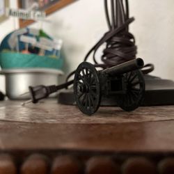 Vintage Cast Iron Toy Artillery Cannon Original