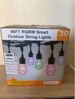 XMcosy+ 98-foot RGBW smart outdoor string lights