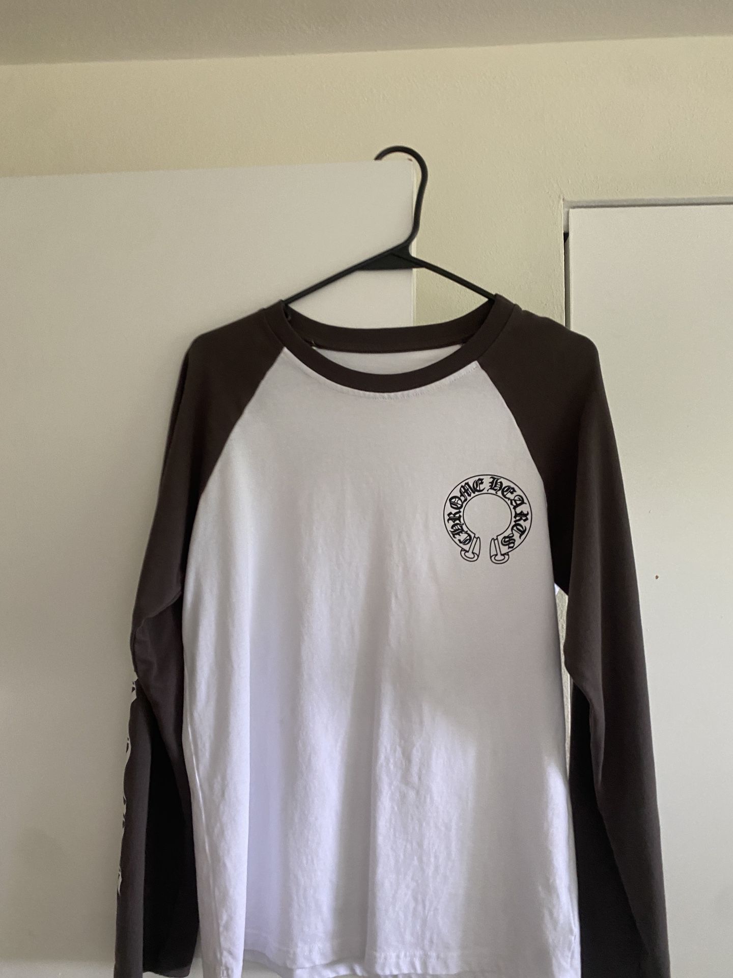 GREY AND WHITE CHROME HEARTS LONG SLEEVE
