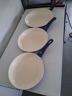 Greenlife SoftGrip Healthy Ceramic Nonstick Frying Pan  9.5" 10.5" 12" Set Of 3