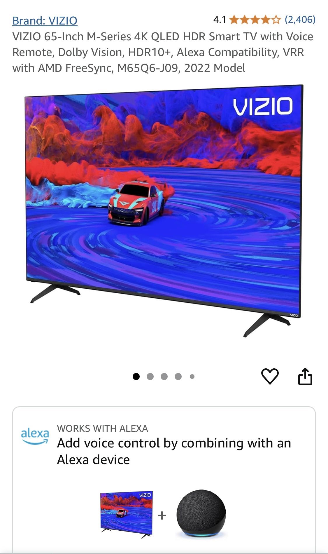 Visio Smart Tv 65”
