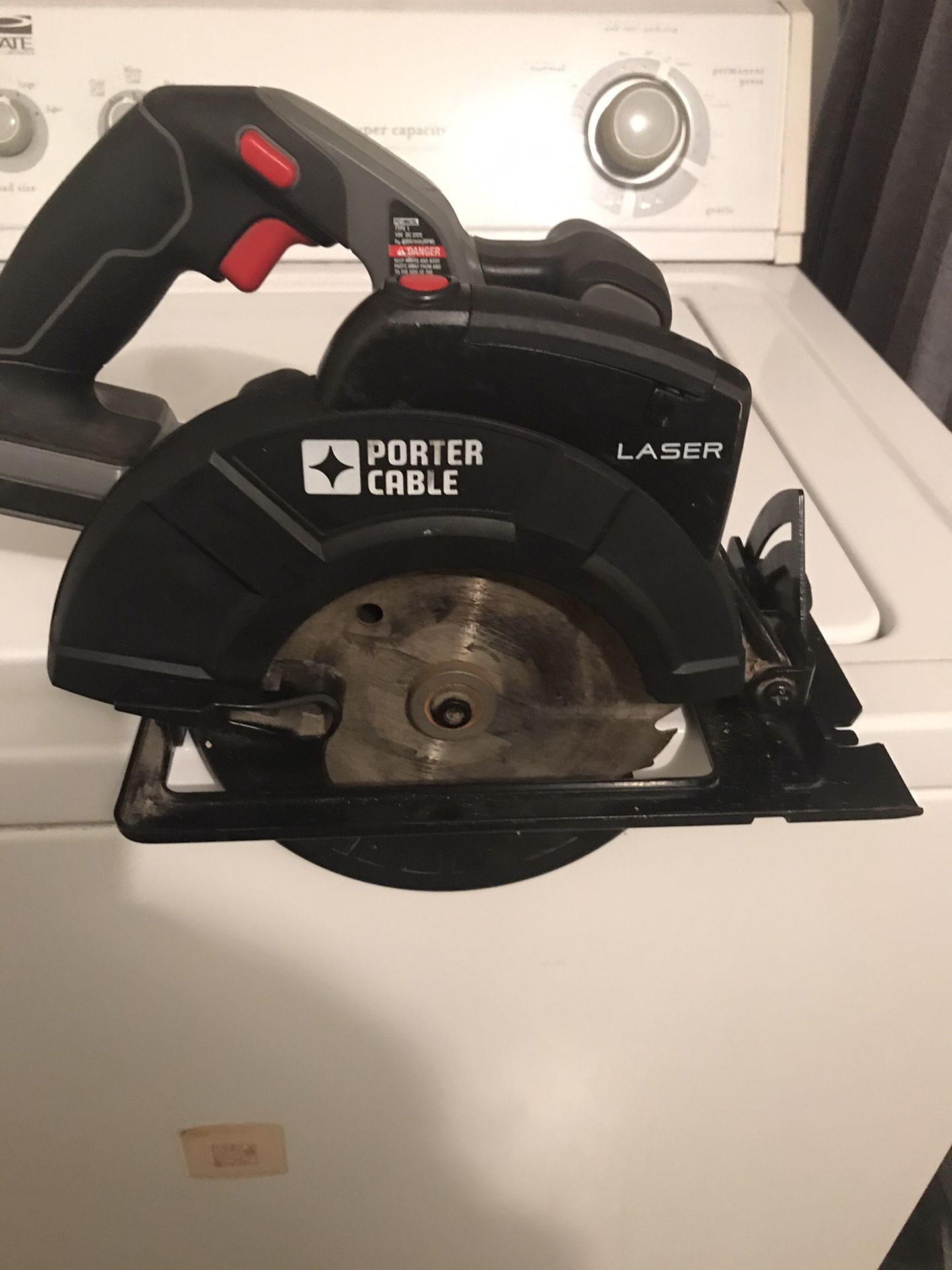 Porter cable saw with lazer