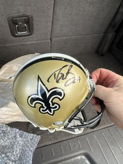 Drew Brees Saints Signed Mini Helmet