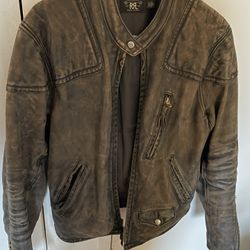 RRL MOTO LEATHER JACKET SIZE M