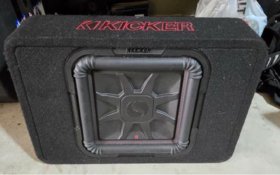 KICKER 46TL7T102 TL7T 10" (25cm) Solo-Baric Subwoofer in Thin Profile Enclosure, 2-Ohm, 500 Watt