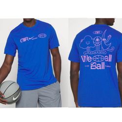 Nike Basketball Performance, T Shirt Graphic Print Men’s Sz XL New! Blue & Pink