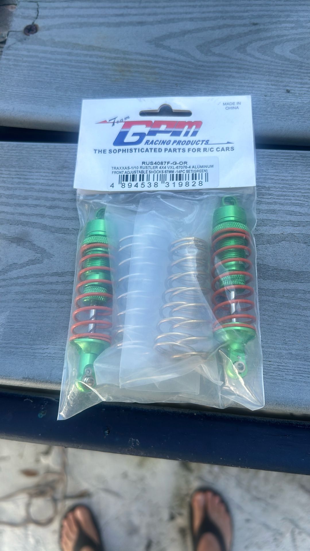 TRAXXAS 1/10 Rustler 4x4 Vil 67076-4 Aluminum Front Adjustable Shocks 87mm