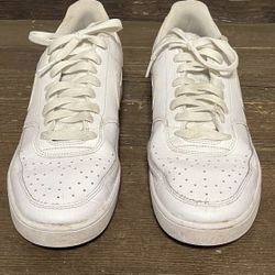 Nike Court Vision Low White Sneakers | Men’s Size 10.5 | Classic Retro Leather