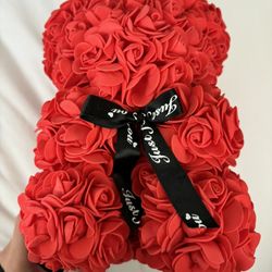 Artificial Rose Teddy Bear