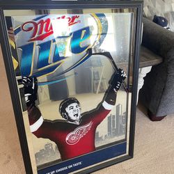 Detroit Red Wings Miller light mirror