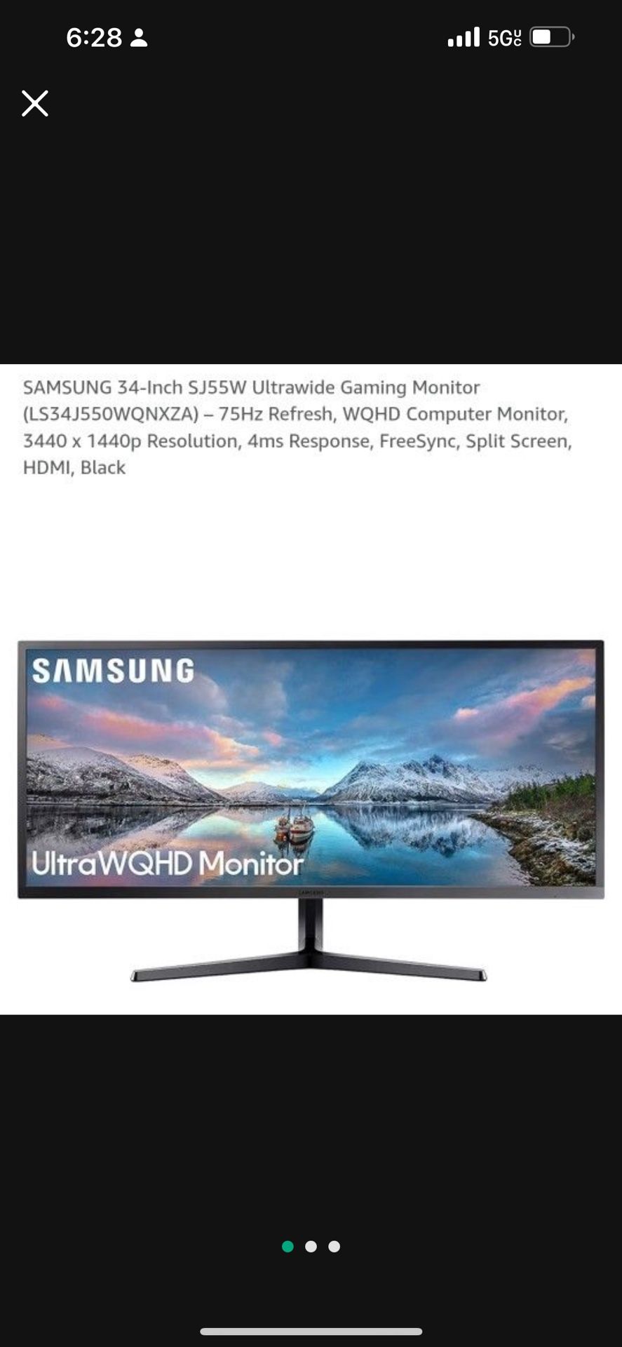 Samsung 34 Inch Ultra Wide 