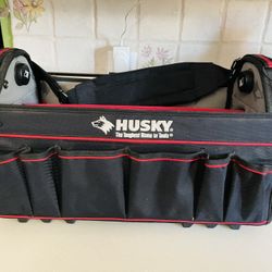 Husky Pro? Tool Bag Heavy Duty 35 Pockets /slots Open Top No Tray