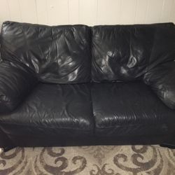 Black Leather Loveseat