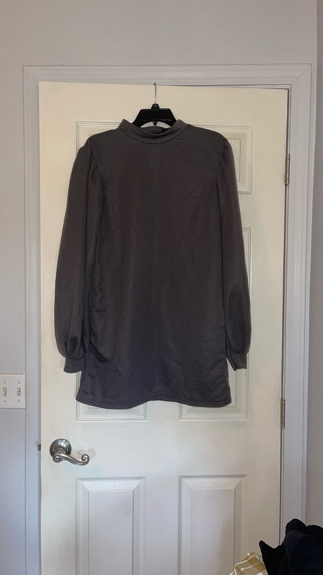 Missguided Gray Long Sleeve Dress