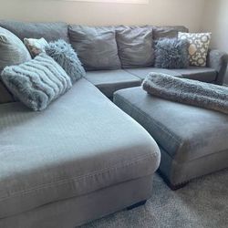 Gray Sectional No Ottoman 
