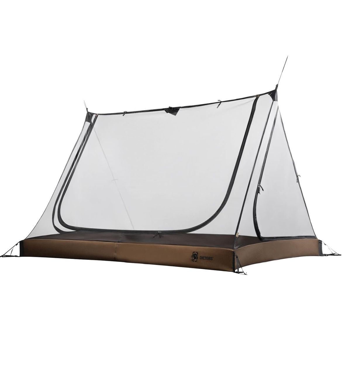 OneTigris 2 Person Mesh Tent, 3 Openings Screen Shelter with Waterproof Bathtub Floor for Outdoors Camping Lightweight Backpacking Thru-Hiking Travel