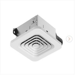 50 CFM Ceiling/Wall Mount No Cut Clip-Lock, Roomside Installation Square Bathroom Exhaust Fan, ENERGY STAR