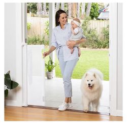 Retractable Baby Gate Perma Child Safety 41" Tall x 71” Wide, Mesh