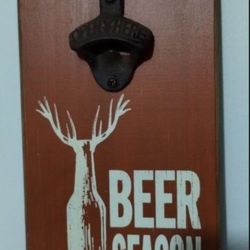 BEER SEASON WALL BOTTLE OPENER 11"×5.5"