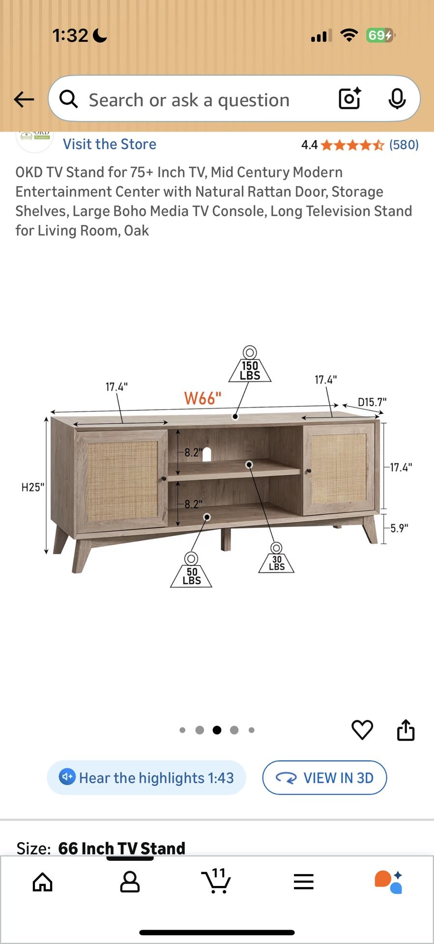 Brand New Media Stand In Box