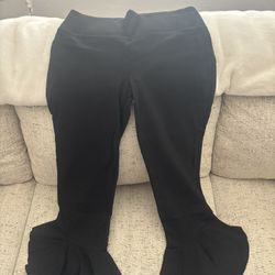 Black Flare Yoga Pants Medium