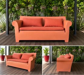 Original Kartell outdoor sofa with custom cushions