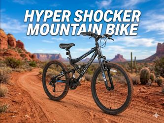 Hyper 20” Boys Shocker Mountain Bike Kids BMX Style Black Ages 8-13