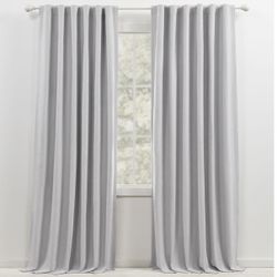 Lauren Ralph Blackout Back Tab/Rod Pocket Curtain Dove Gray 2 Panels Size54x84