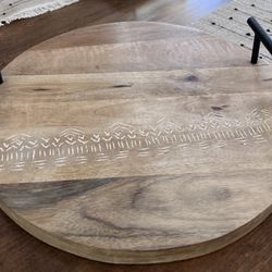 Wooden Food Tray or Table Center Piece