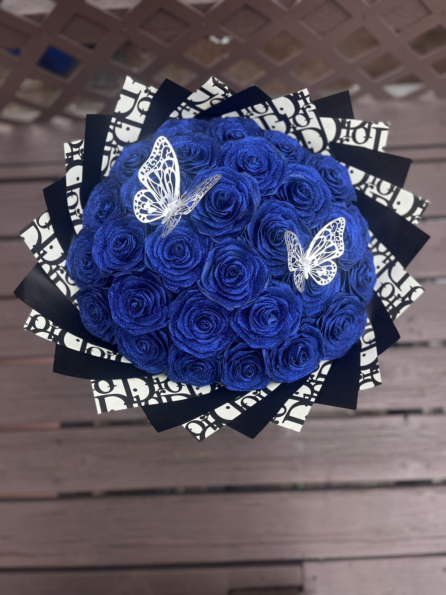 30 Ribbon Glitter Roses
