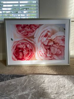 Flower painting with glass