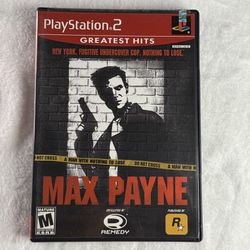 Max Payne Greatest Hits (PS2, 2002) Complete CIB Rockstar Tested & Works