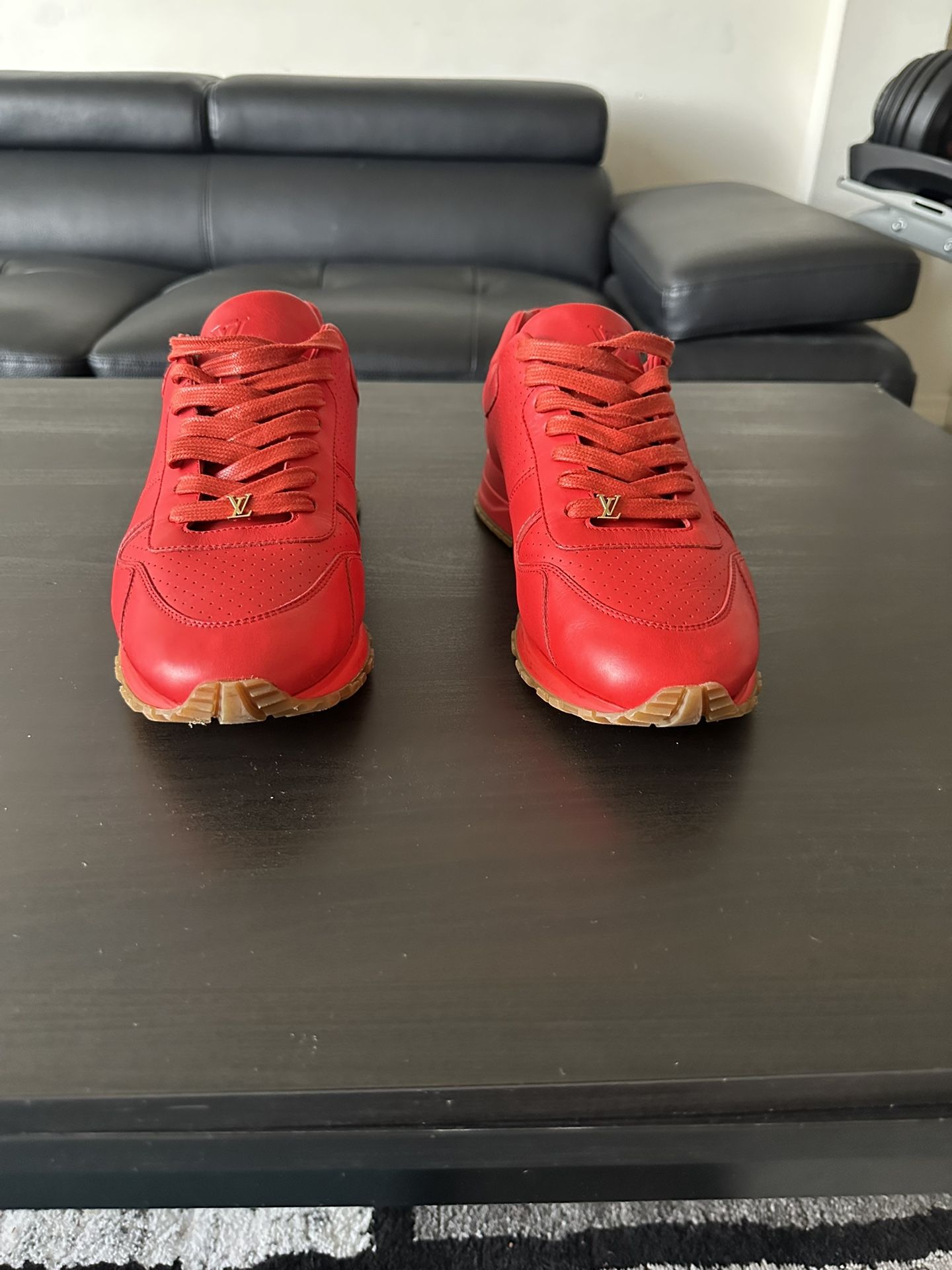 Supreme x Louis Vuitton Run Away Red Gums Shoes Size 10.5