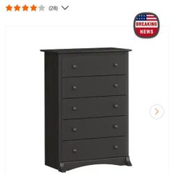 Brand New Tall Black Dresser 