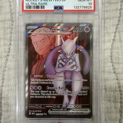 2025 POKEMON DRI EN-DESTINED RIVALS ULTRA RARE TEAM ROCKET'S MEWTWO EX PSA 10
