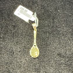 14k Pickleball Racket Pendant..