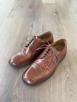 G.H. Bass & Co. Men's Brown Leather Sperrazza Lace-up Oxford Dress Shoes Size 9M