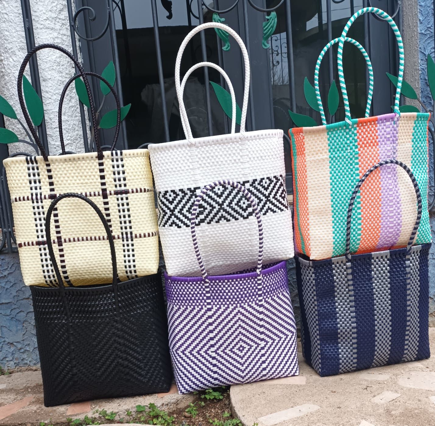 Bolsa Mexicana Tejida A Mano (plástico ) Mexican Bags