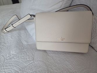 Kate Spade Saffiano Leather Crossbody Bag – Off-White/Cream