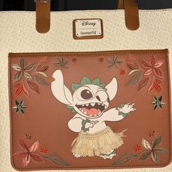 Loungefly Disney Lilo & Stitch Hula Stitch Floral Convertible Tote Bag