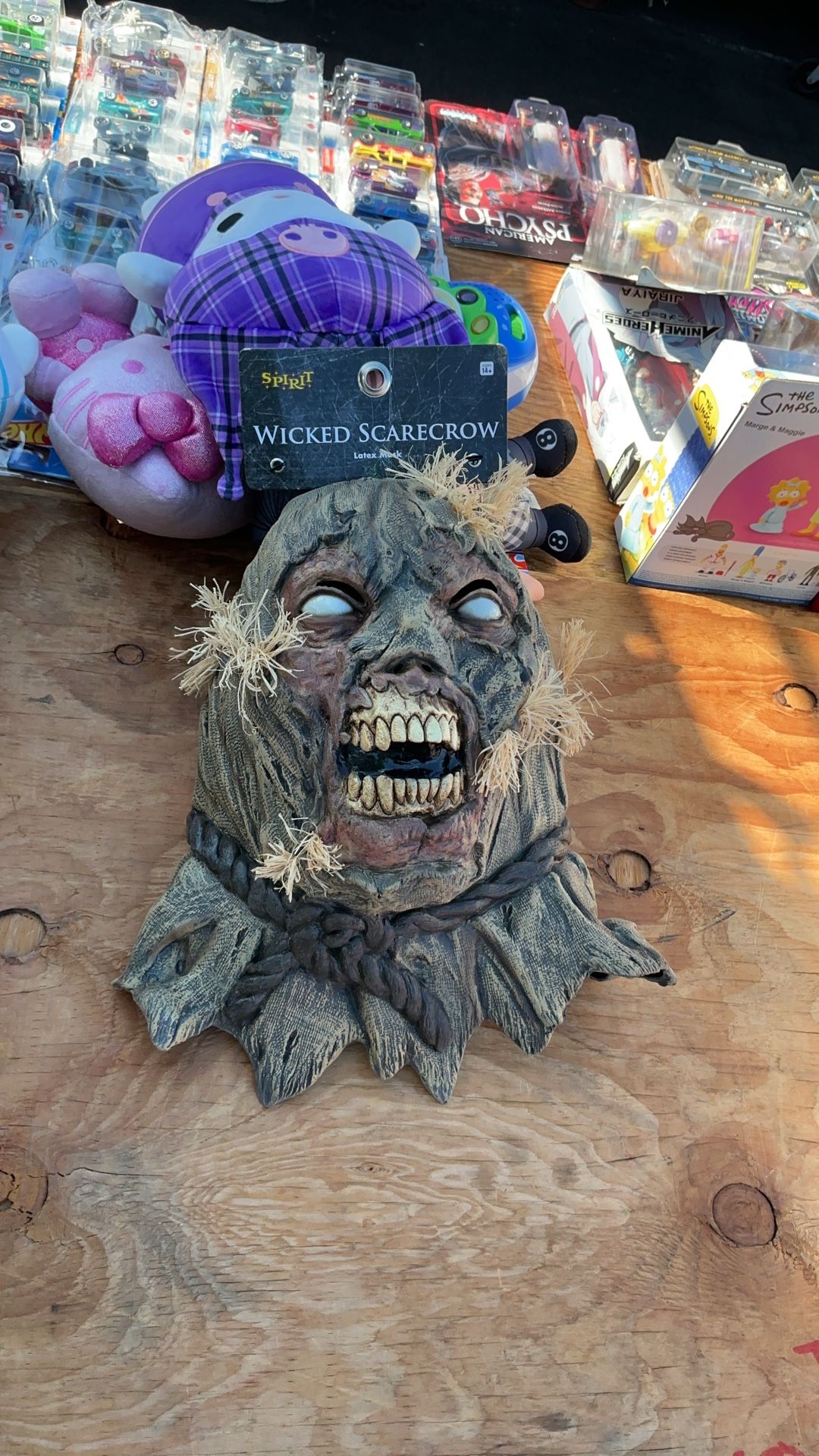 Spirit Halloween Scarecrow LATEX Mask