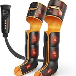 (New in Box) 
Leg Massager with Heat and Compression, Foot Calf & Thigh Massage for Circulation and Pain Relief, Leg Compression Massager with Handhel