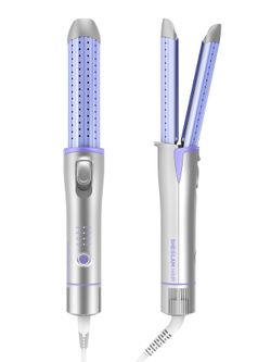 SHEGLAM Manual Airflow 2 in 1 Straightener and Curler Cool Air Curling Iron Non-Rotating, Anti-Scald Flat Iron, 1 inch, Fast Curling Straightening, Le